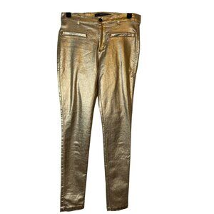 2/$30 Zara Trafaluc XS Gold Metallic Skinny Pants